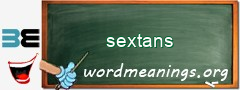 WordMeaning blackboard for sextans